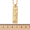 304 Stainless Steel Clear Cubic Zirconia Rectangle Constellation Pendant Necklaces for Women Men LS-NJEW-S435-01G-A-5