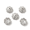 Brass Micro Pave Cubic Zirconia Bead Caps KK-E068-VF836-1-2