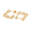 Ion Plating(IP) 304 Stainless Steel Half Hoop Stud Earrings for Women EJEW-P279-02G-2
