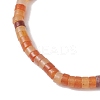 Natural Red Aventurine and Pearl Beads Btacelets BJEW-JB10681-04-4