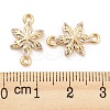 Brass Pave Clear Cubic Zirconia Connector Charms KK-Q789-10G-3