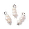 Natural Cultured Freshwater Pearl Potato Beaded Charms PALLOY-JF04642-02-1