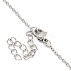 Brass Micro Pave Clear Cubic Zirconia Pendant Necklace LS-NJEW-B100-04P-3