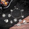 12Pcs 6 Style 201 Stainless Steel Pendants STAS-UN0020-22P-3