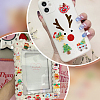 64Pcs 16 Styles Christmas Tree/Snowman/Bag/Socking/Santa Claus/Deer/Candy Cane/Fireplace Opaque Resin Decoden Cabochons RESI-SC0005-74-5