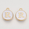 Golden Plated Alloy Charms X-ENAM-S118-01R-1