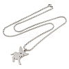 201 Stainless Steel Laser Cut Puppy Dog Pendant Box Chain Necklaces for Women Men LS-NJEW-Q004-01P-4