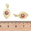 Brass Enamel Pendants KK-Q006-15G-3