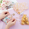 80Pcs 4 Colors Heart Printed Organza Bags OP-BBC0001-50A-3