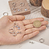 16Pcs 8 Style Clear Cubic Zirconia Stud Earrings & Stainless Steel Huggie Hoop Earrings DIY-TA0004-54-4