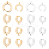 24Pcs 4 Style 201 Stainless Steel Huggie Hoop Earrings Findings STAS-DC0001-23-1