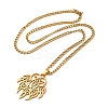 201 Stainless Steel Irish Knot Pendant Necklaces NJEW-D066-01G-2