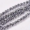 Electroplate Non-magnetic Synthetic Hematite Beads Strands G-J169B-4mm-02-1