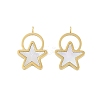 Natural Shell Pendants STAS-P366-15G-1