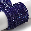 Electroplate Transparent Glass Beads Strands EGLA-A035-T4mm-L06-1