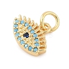 Brass Micro Pave Cubic Zirconia Pendants KK-U056-08G-2