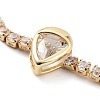 Golden Brass Link Bracelet BJEW-C055-05D-G-3