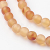 Natural Red Agate Bead Strands G-G735-64F-4mm-3