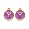 Golden Plated Alloy Enamel Charms ENAM-Q437-12Y-1