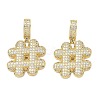 Brass Micro Pave Cubic Zirconia Pendants KK-P345-17G-05-1