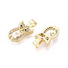Brass Micro Pave Cubic Zirconia Pendants KK-T071-89G-2