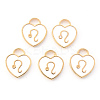 Light Gold Plated Alloy Enamel Pendants ENAM-R136-30-07-1