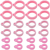 Gorgecraft 60Pcs 3 Style Silicone Pendant SIL-GF0001-28C-1