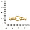 Teardrop Rack Plating Brass Fold Over Clasps KK-S508-18G-3