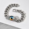 Eye 201/304 Stainless Steel Link Bracelets BJEW-F522-02P-03-1