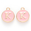 Golden Plated Alloy Enamel Charms ENAM-S118-07K-1