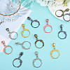 18Pcs 6 Colors Alloy Zipper Sliders with Wreath Charm FIND-GF0008-40-3