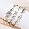 304 Stainless Steel Rolo Chain Necklaces NJEW-Z102-01GP-3