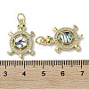 Brass Micro Pave Cubic Zirconia Pendants KK-G485-28G-02-3