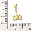 Rack Plating Brass Micro Pave Cubic Zirconia Pendants KK-Z086-66G-03-3