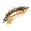Flower Alloy Rhinestone Hair Barrettes PHAR-S604-01AG-03-2