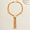 Alloy Layered Tassel Y-Shaped Necklaces for Formal Occasions YI4513-1