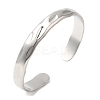 Non-Tarnish 304 Stainless Steel Cuff Bangles BJEW-K267-03P-3