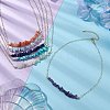 Natural & Synthetic Mixed Gemstone Chip Bib Necklaces NJEW-JN04950-2