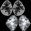 4Pcs 2 Colors Polyester Embroidery Sequin Costume Accessories DIY-CY0001-98-6