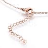 304 Stainless Steel Cubic Zirconia Pendant Necklaces NJEW-P167-24RG-3