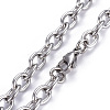 304 Stainless Steel Pendant Necklaces NJEW-O113-01P-4