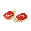 Brass Micro Pave Cubic Zirconia Pendants KK-E068-VB440-2-3