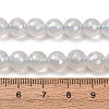 Electroplated Natural Agate Beads Strands G-B191-A07-8mm-01-5