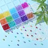 750Pcs 15 Colors Baking Painted Glass Beads Strands DGLA-YW0001-09-5