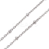 Non-Tarnish 304 Stainless Steel Satellite Chain Slider Necklace Making AJEW-JB01248-02-3