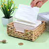 Raffia Woven Tissue Box AJEW-WH20011-01-3