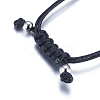 Adjustable Brass Braided Beaded Bracelets BJEW-F282-29-RS-5