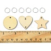 50Pcs Undyed Unfinished Wood Connector Charms WOOD-FS0001-11-5
