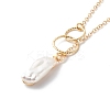 Natural Baroque Pearl Pendant Necklace NJEW-JN03599-03-1