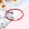 Electroplate Faceted Round Glass Beaded Bracelets BJEW-JB06124-6